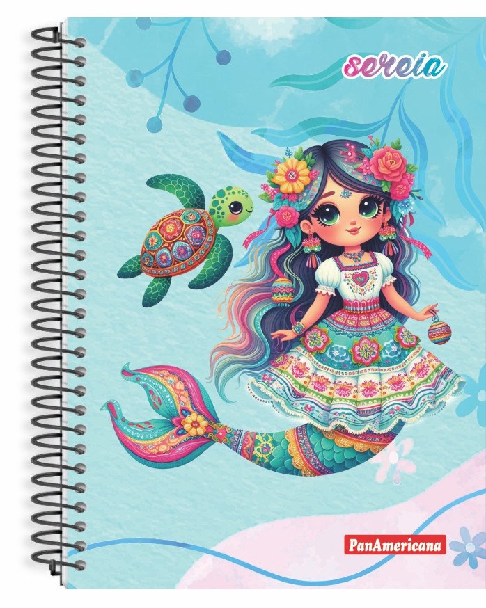Caderno Sereia PanAmericana 160 Folhas