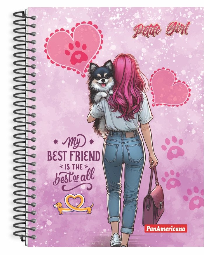 Caderno 10 Matérias Petite Girl PanAmericana