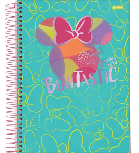 Caderno 10 Matérias Minnie Arts Jandaia