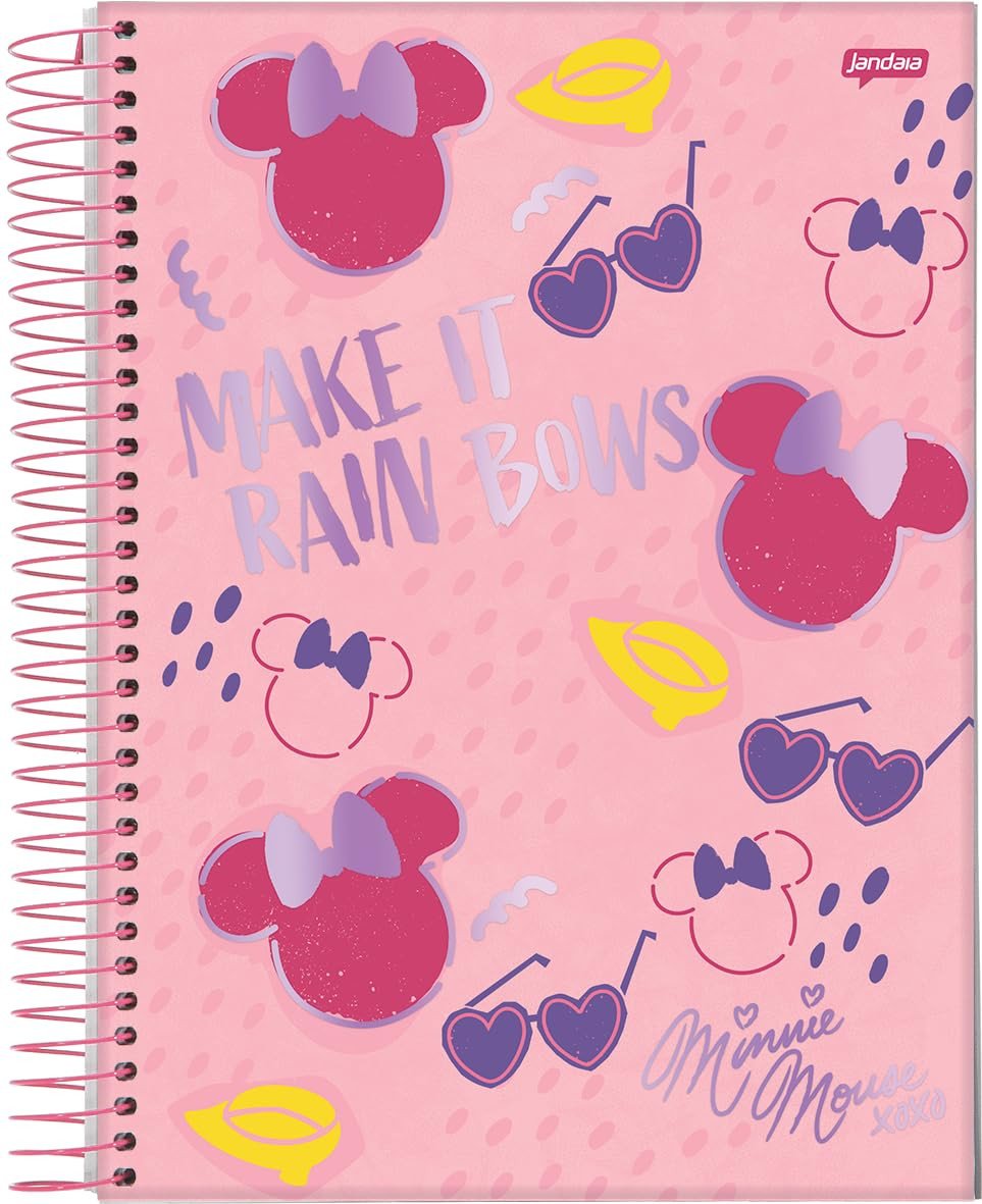 Caderno 10 matérias Minnie Arts - Jandaia