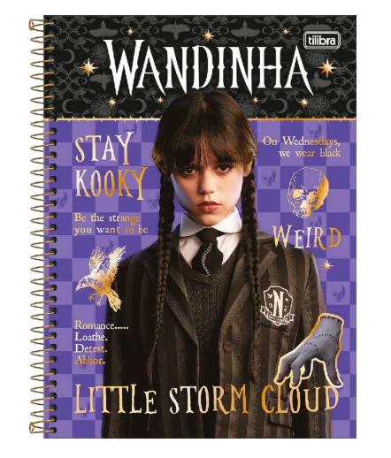 Caderno 1 Matéria Wandinha - Tilibra