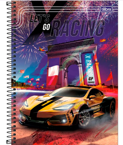 Caderno 10 Matérias X-Racing - Tilibra
