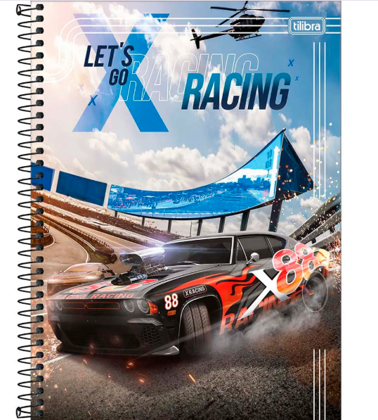 Caderno 10 Matérias X-Racing - Tilibra