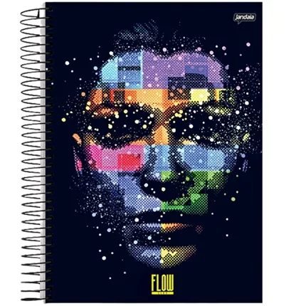 Caderno  10 Matérias Flow Line - Jandaia
