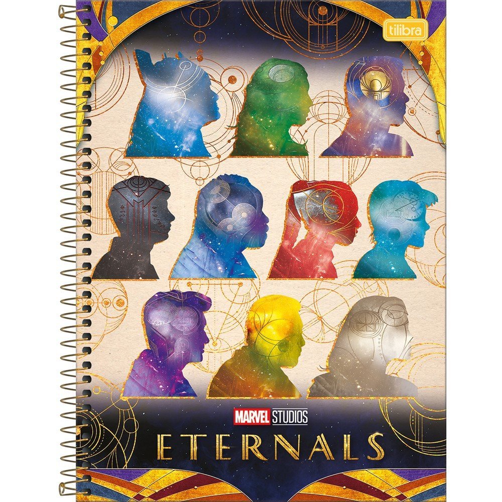 Caderno 10 Matérias Eternals Tilibra