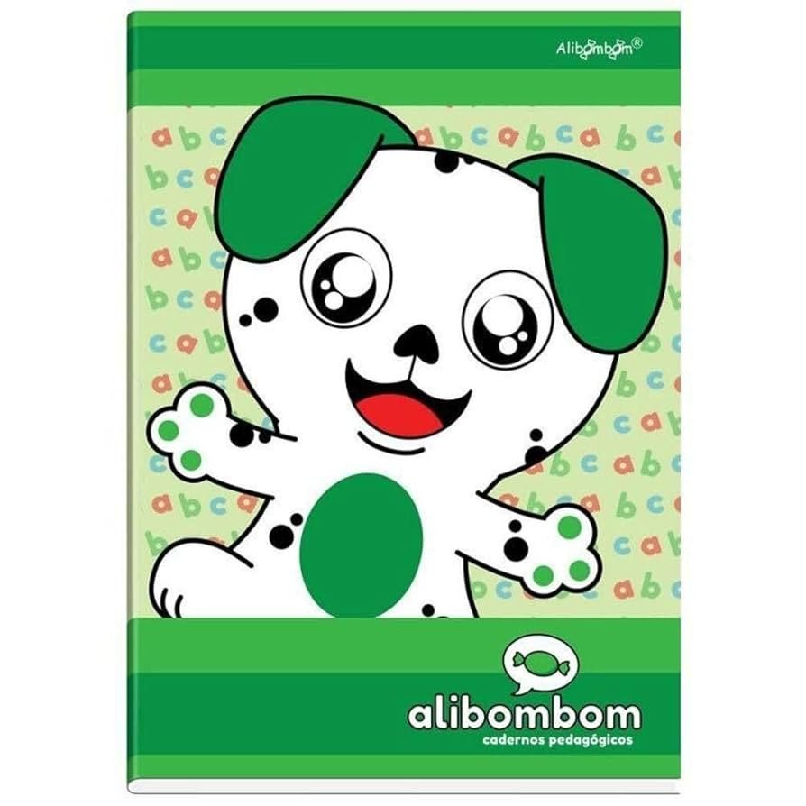 Caderno Alibombom Capa Flexível - Pauta 123 - 60 Folhas