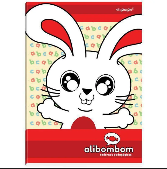 Caderno Alibombom Capa Dura - Vermelho 123X 80 Fls