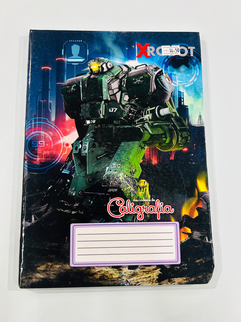 Caderno de Caligrafia X-Robot - Capa Dura - 96 Folhas