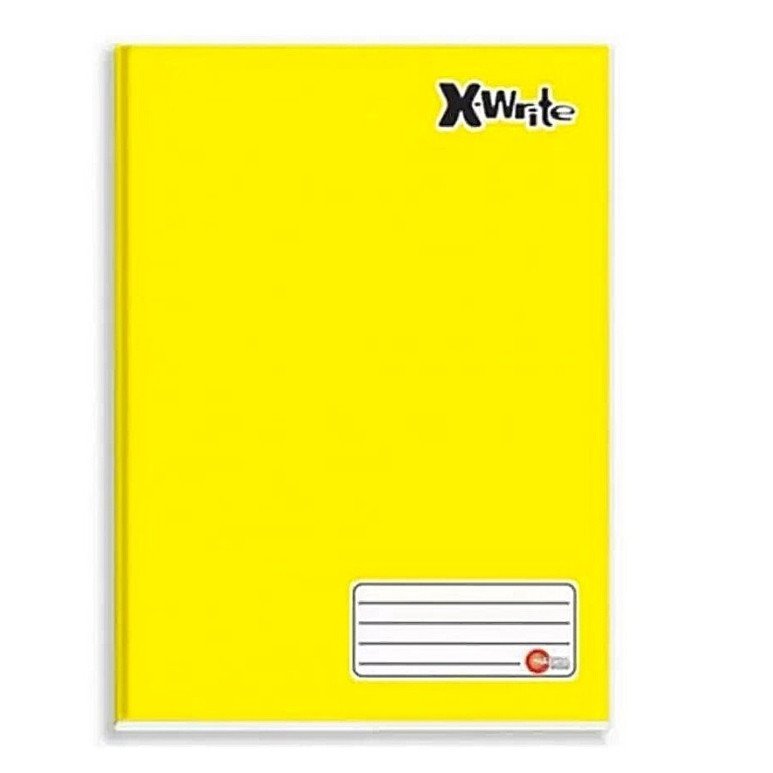Cadernos Brochurão X-Write Amarelo (Sem pauta) 96 Folhas Máxima