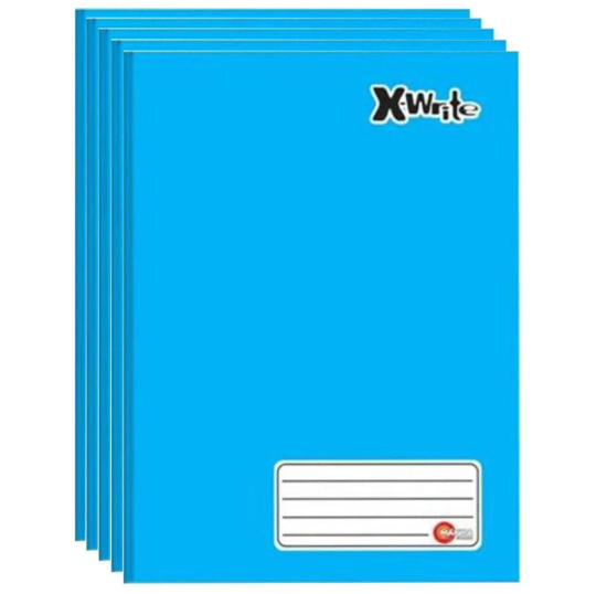 Caderno Brochurão X-Write Azul 96 Folhas Máxima