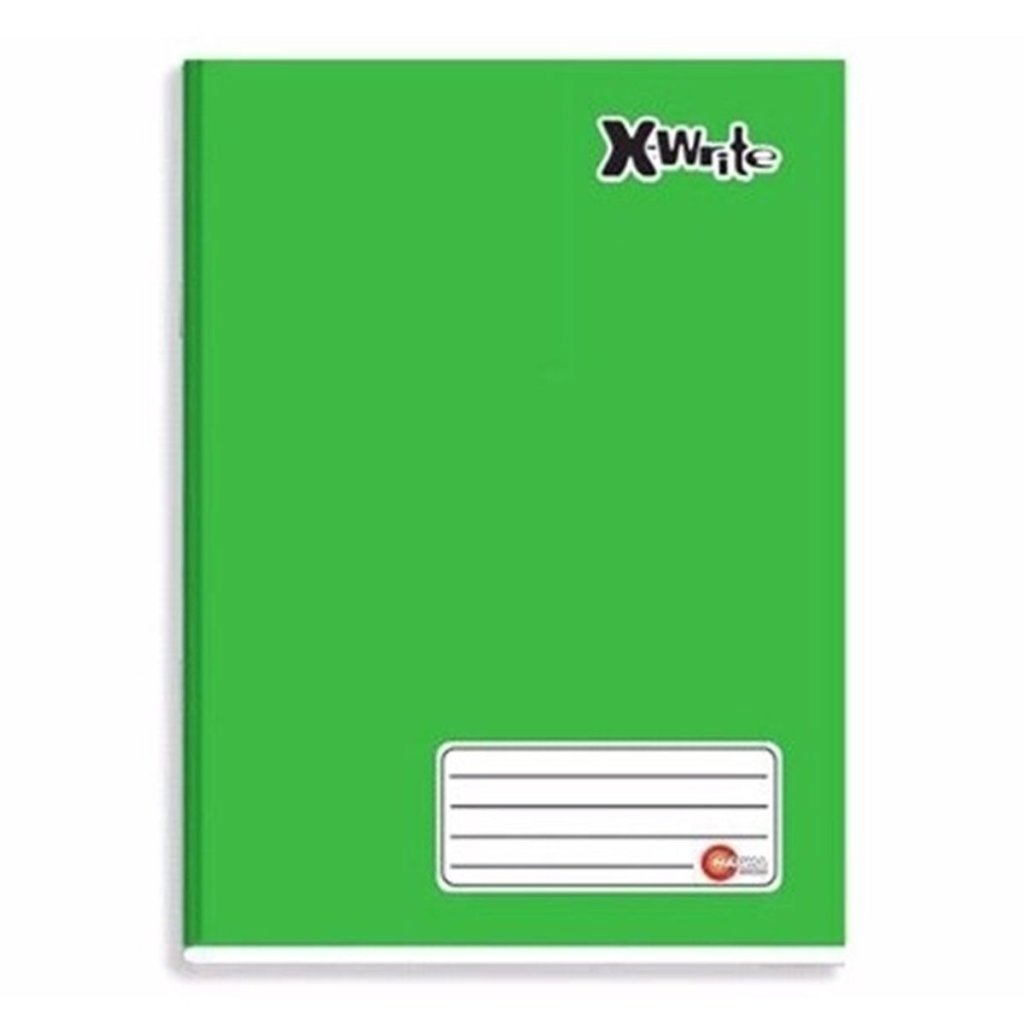 Caderno Brochurão X-Write Verde 96 Folhas Máxima