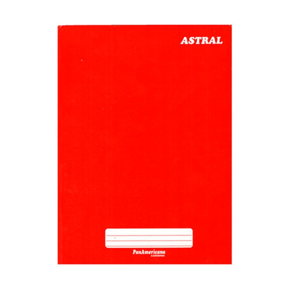 Caderno Capa Dura Vermelha Astral 96 folhas PanAmericana