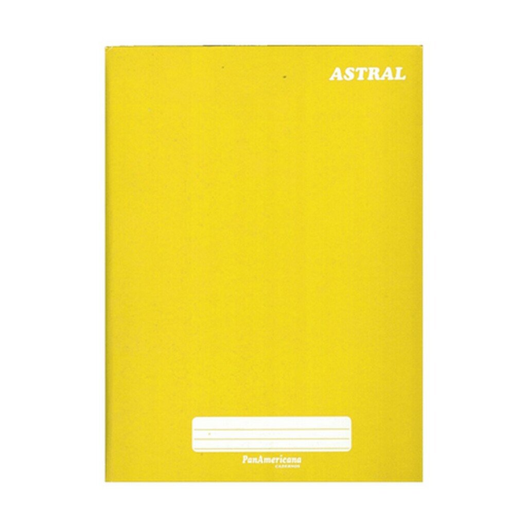 Caderno Capa Dura Astral Amarelo 96 folhas PanAmericana