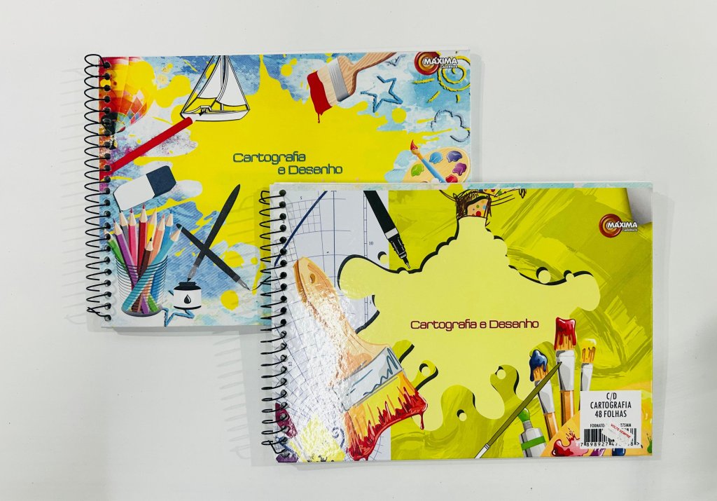 Caderno de Desenho/Cartografia 48 folhas máxima