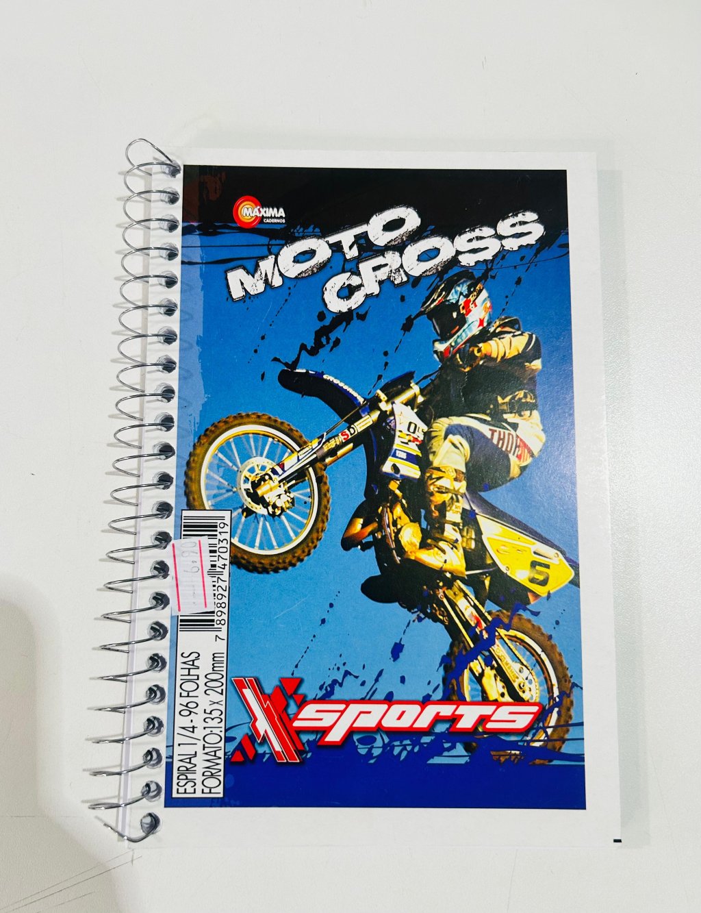 Caderneta X-Sport 96 folhas Máxima (Tamanho 1/4)