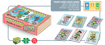 Estojo de Cartas Trunfo Cards Super Heróis
