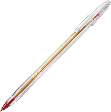Caneta Cristal Fina Vermelha Bic