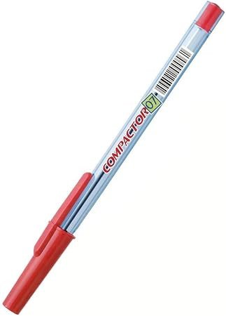 Caneta Compactor 0.7mm Esferográfica Vermelha