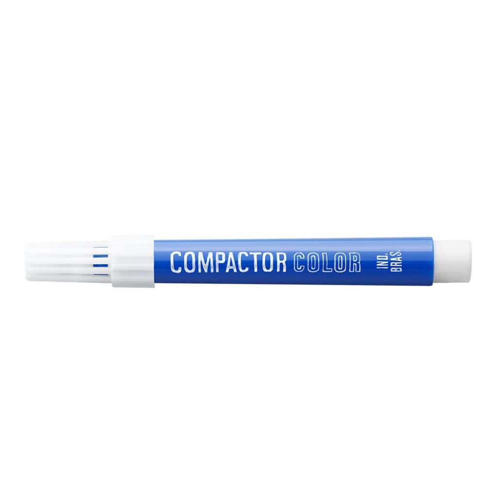 Caneta Hidrocor Compactor Color Jumbo Azul