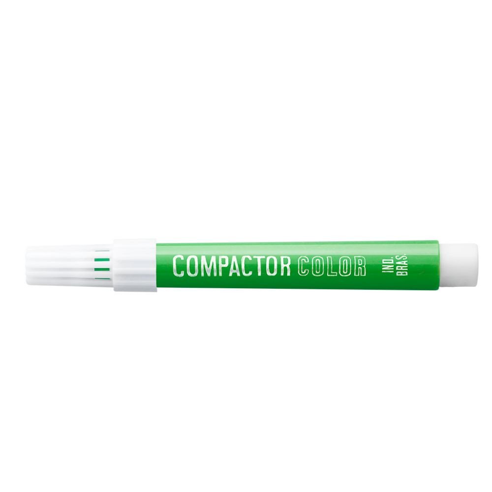 Caneta Hidrocor Compactor Color Jumbo Verde
