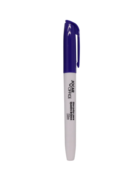 Caneta Marcador Quadro Branco Slim Azul JocarOffice