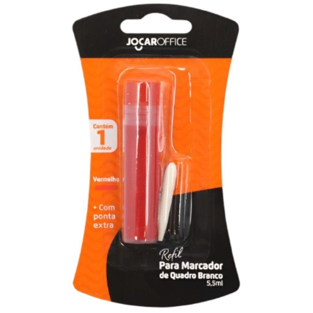 Refil para Marcador de Quadro Branco Vermelho Jocar Office