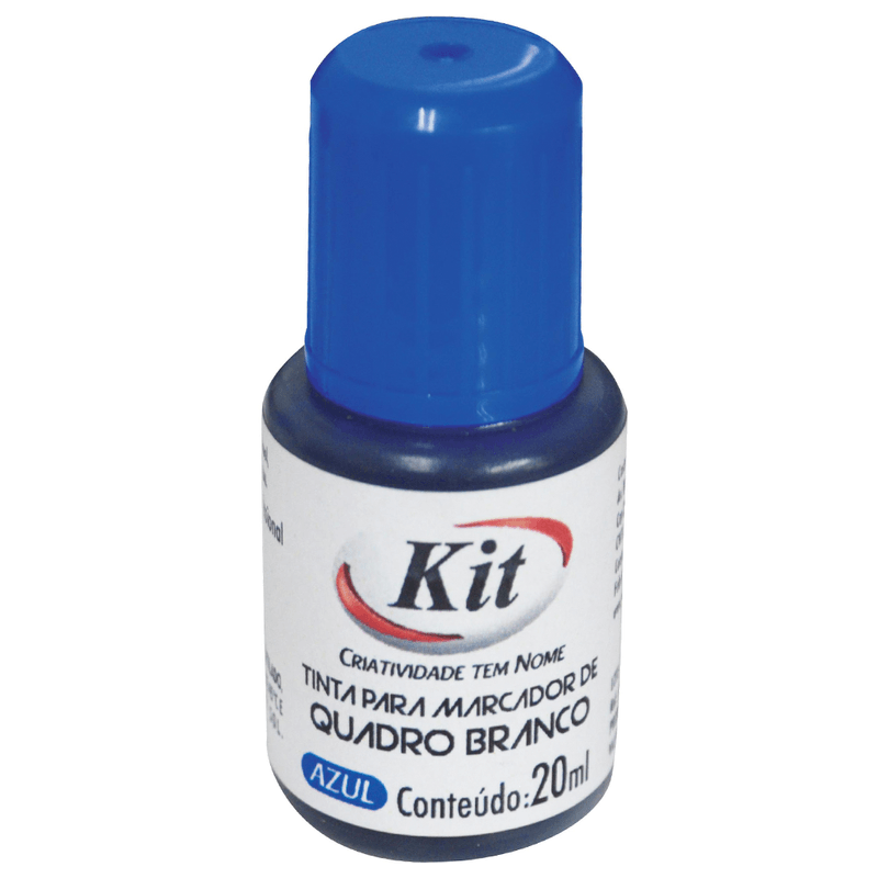 Tinta Azul para marcador de Quadro Branco 20ml Kit