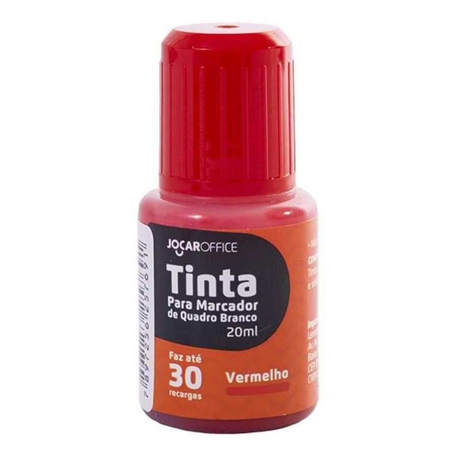 Tinta Vermelha para marcador de Quadro Branco 20ml Jocar Office