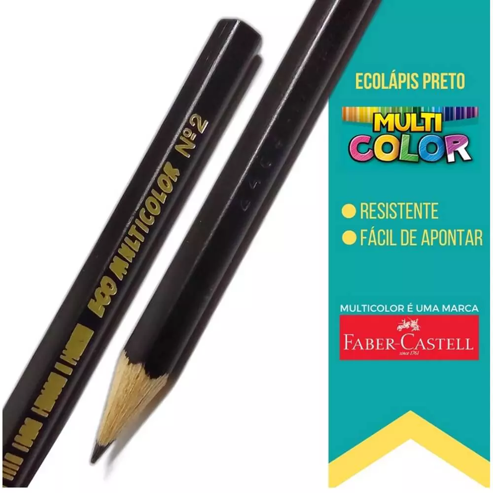 Lapis de Escrever N2 Sextavado Multicolor