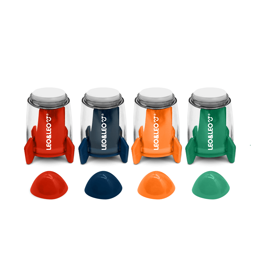 Apontador Foguete Com Deposito e borracha Dino Space Leo&Leo