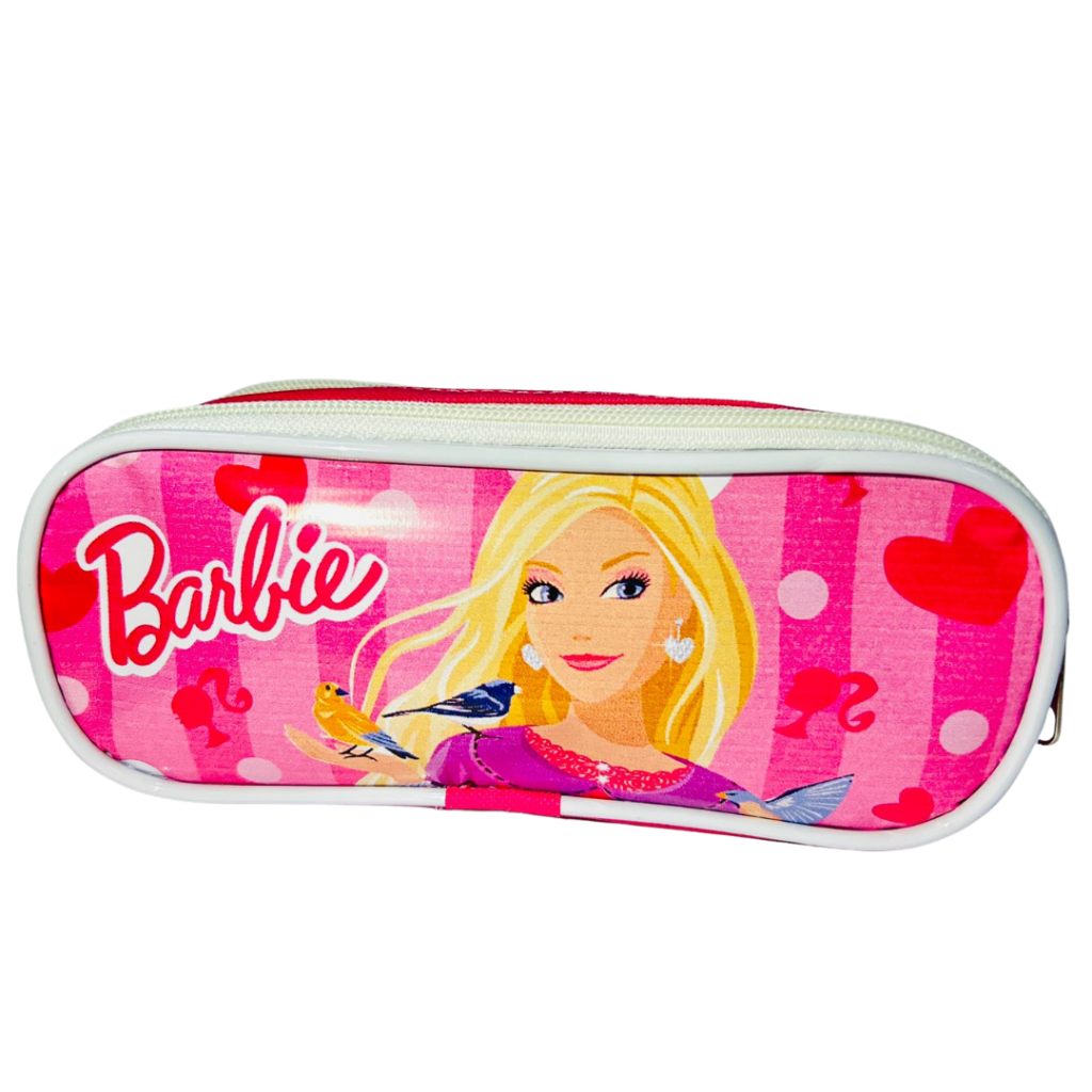 Estojo Porta Lápis Infantil Barbie 2 Zíperes