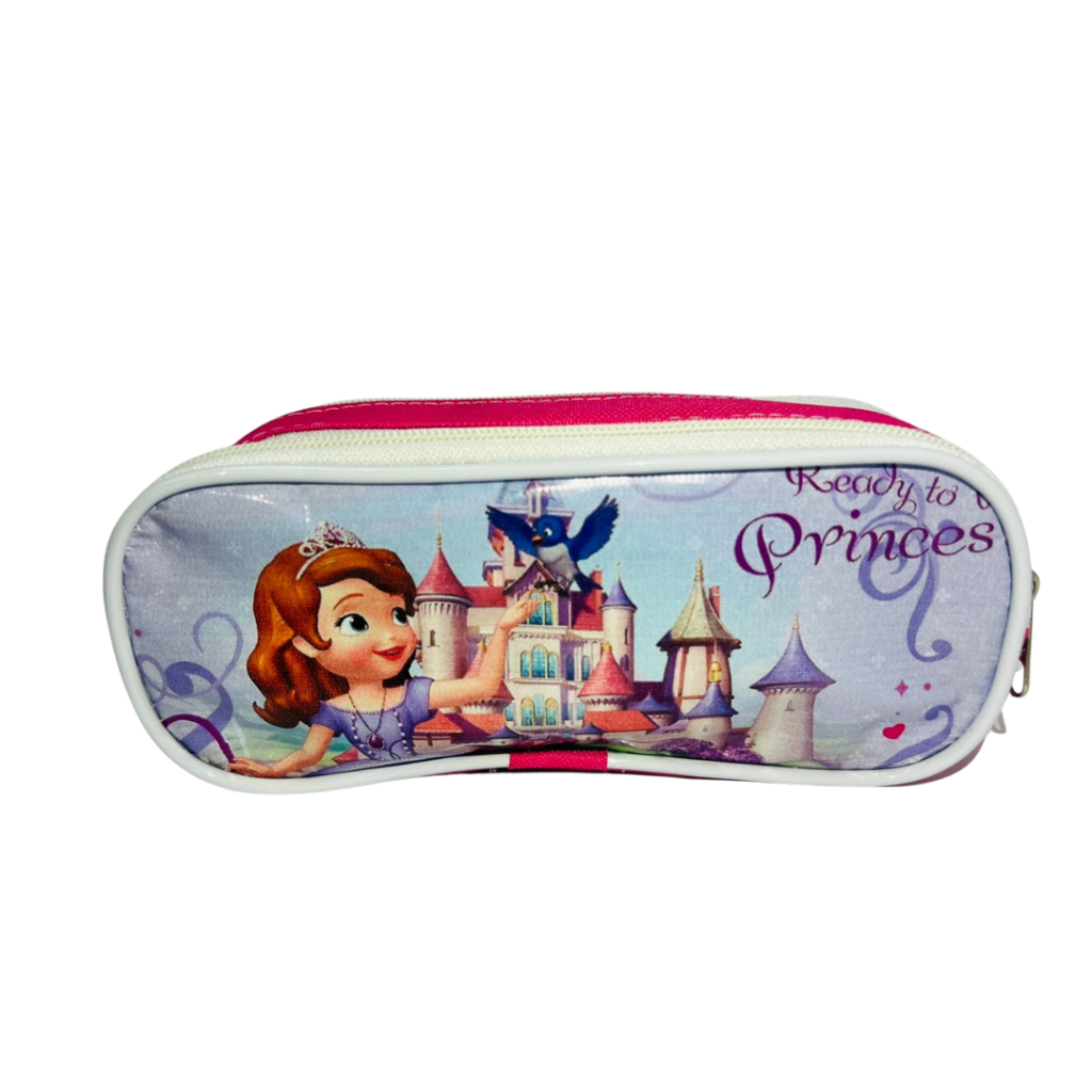 Estojo Porta Lápis Infantil Princesinha Sofia 2 Zíperes