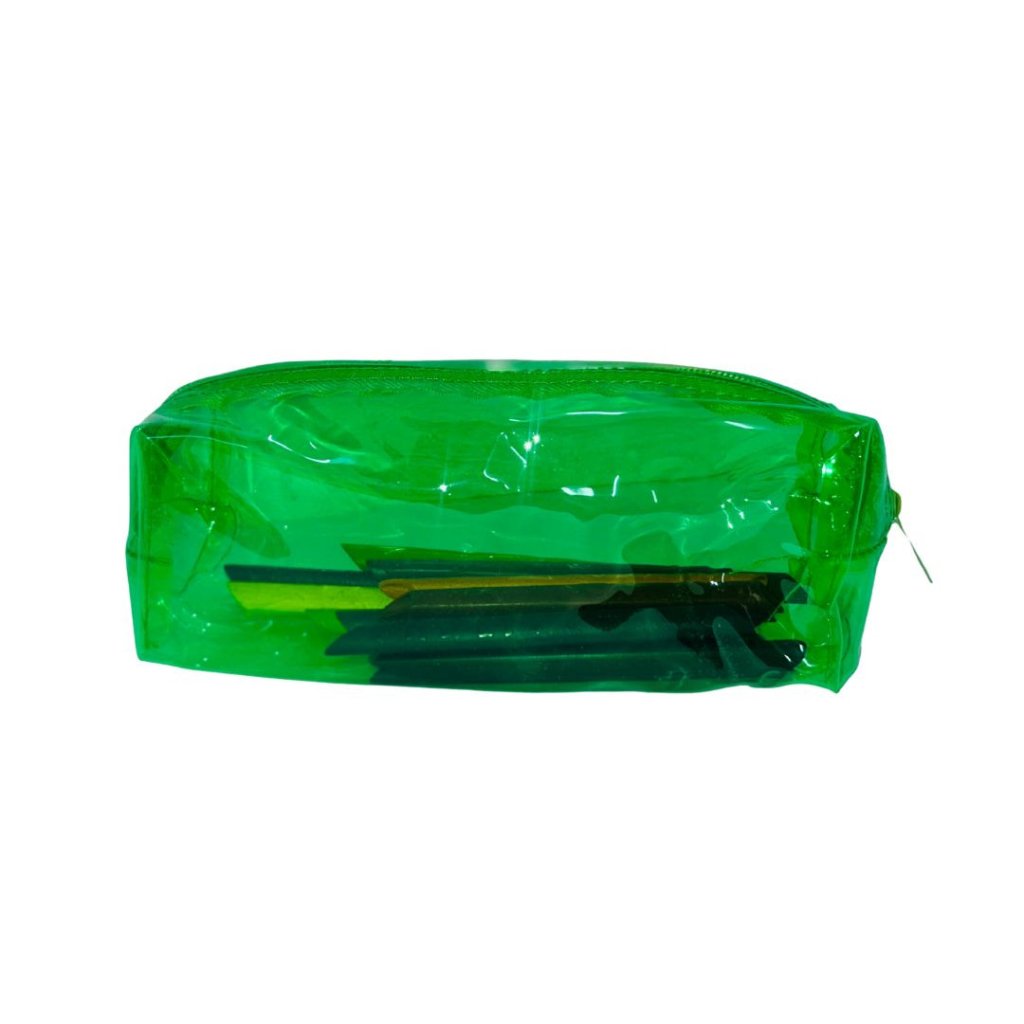 Estojo Porta Lápis Verde Limão 1 Zíper