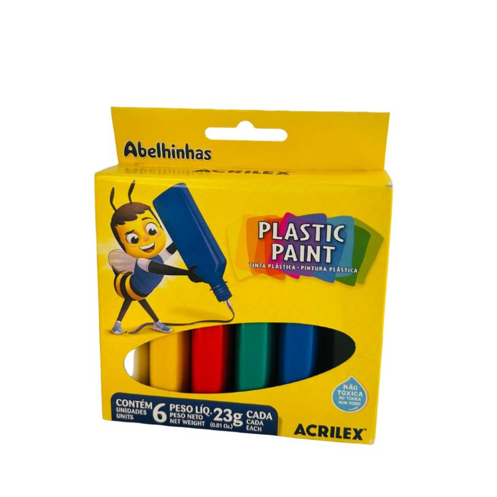 Tinta Plástica 6 Cores Acrilex