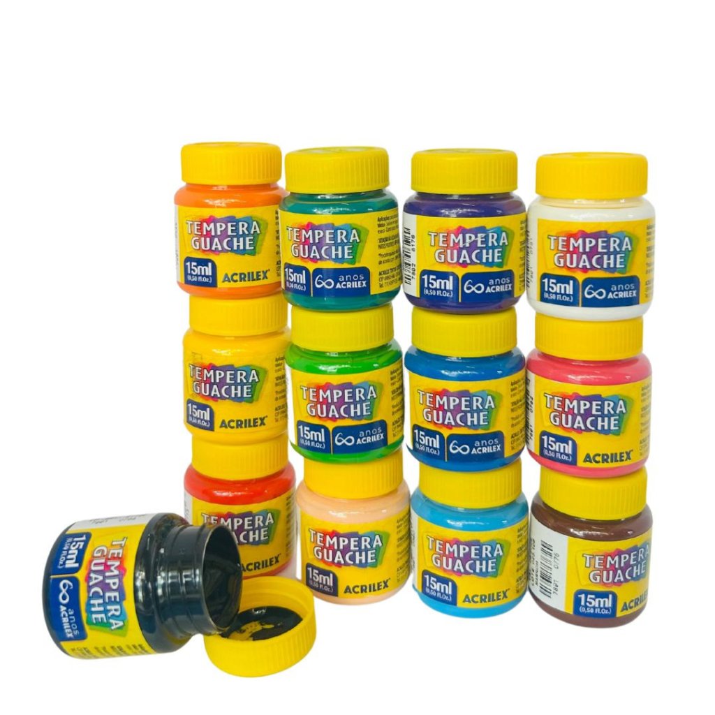 Tinta Guache Acrilex 15ml (Avulso) - Escolha suas cores