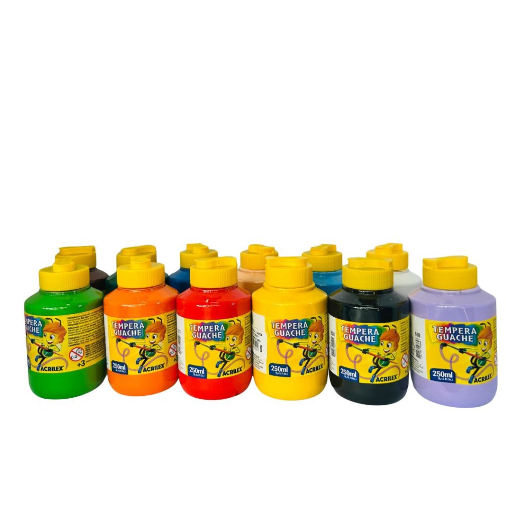 Tinta Guache Acrilex 250ml (Avulso) - Escolha suas cores