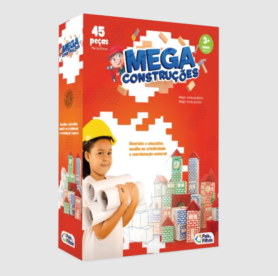 Bloco de Montar Mega Construções - Pais e Filhos