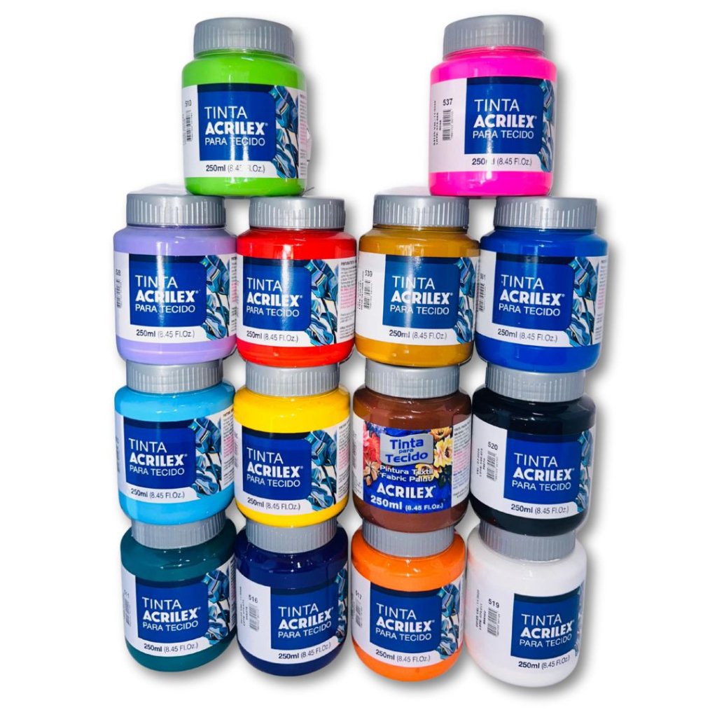 Tinta Para Tecido Acrilex - 250 ml (Escolha a Cor)