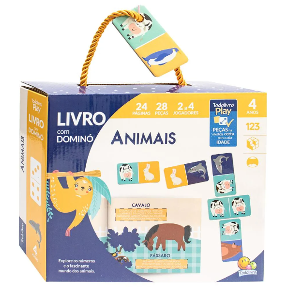 Livro com Dominó Animais - Todo Livro