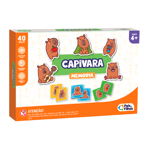 Jogo da Memória Capivara - Pais e Filhos