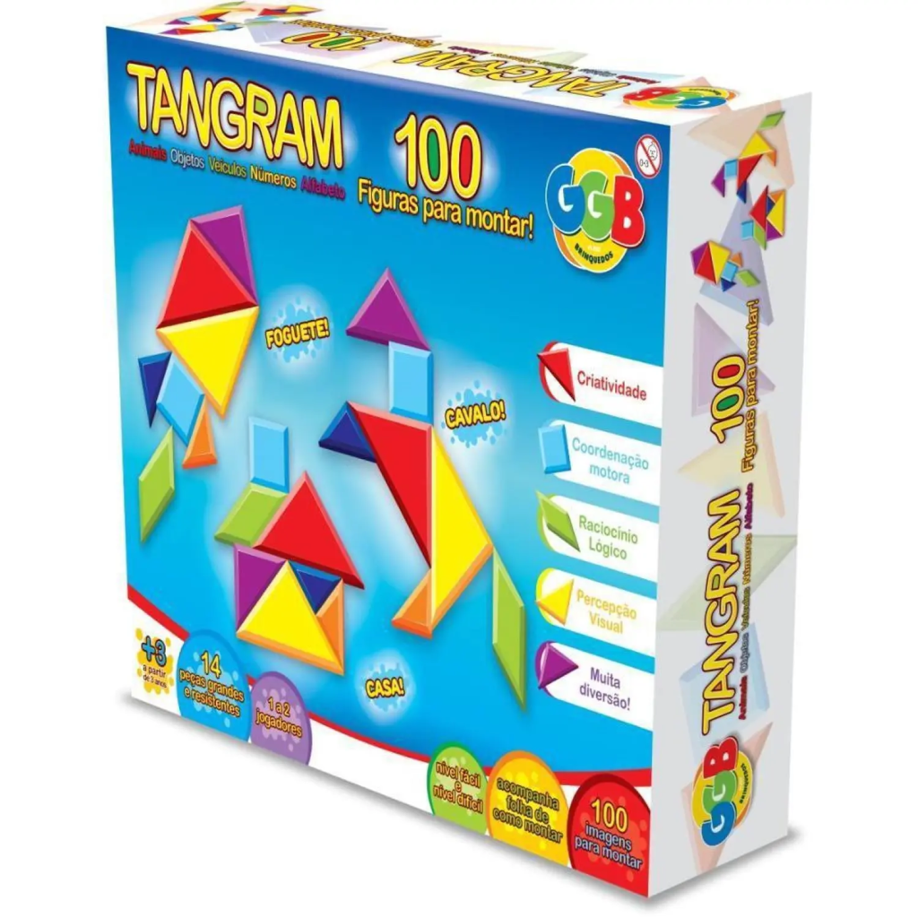 Tangram 100 - Figuras para montar - GGB Brinquedos