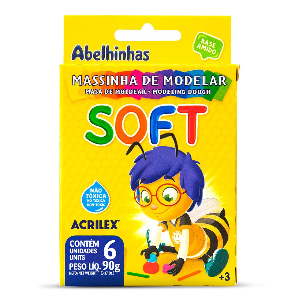 Massinha de Modelar 6 Cores - Acrilex