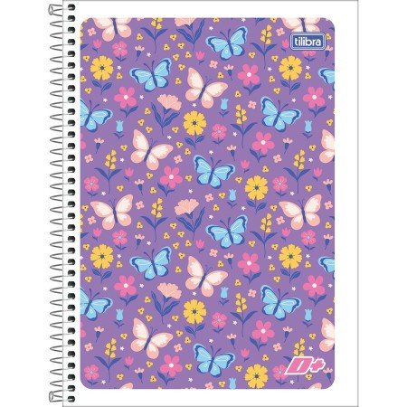 Caderno Tilibra D+ Jardim Capa Flexível 96 Folhas