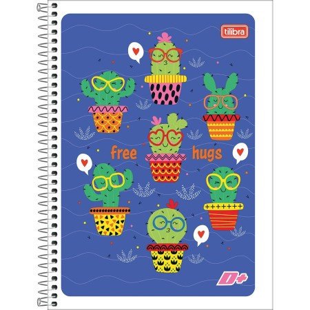 Caderno Tilibra D+ Cactos Capa Flexível 96 Folhas