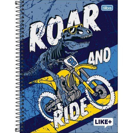 Caderno Tilibra Like + Dinossauro 10 Matérias