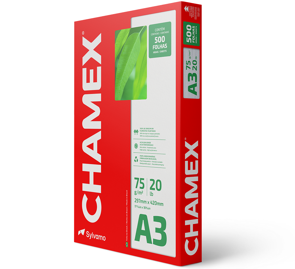 Pacote de Papel A3 500 Folhas - Chamex
