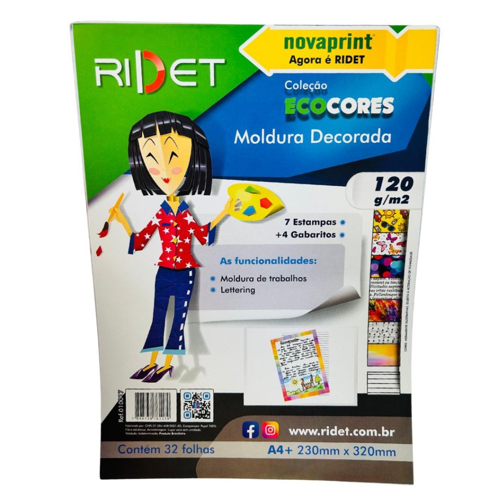 Coleção Ecocores Moldura Decorada - Ridet