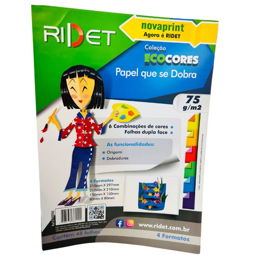 Coleção Ecocores Papel que se Dobra - Ridet
