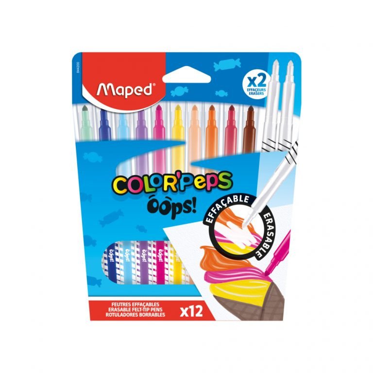 Caneta Hidrográfica Apagável Oops 10 Cores – Maped