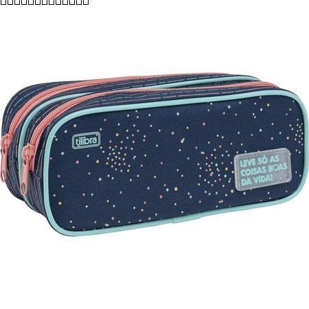 Estojo Porta Lápis Tilibra Dots - Dois Zíperes